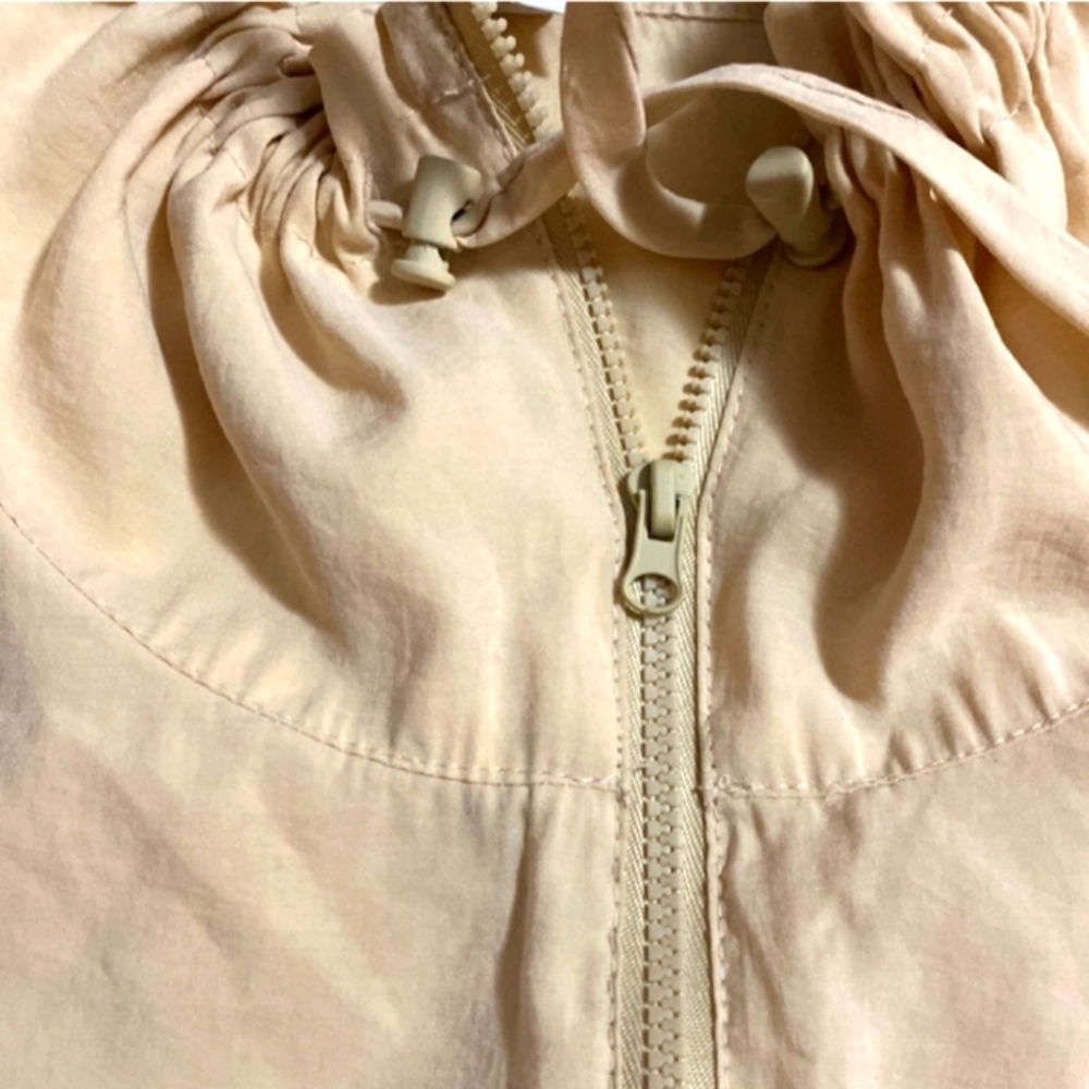 NWT 𝅺ZARA Vanilla Tan Flow Cropped Drawstring Jacket Sz XXL XL - Picture 11 of 13